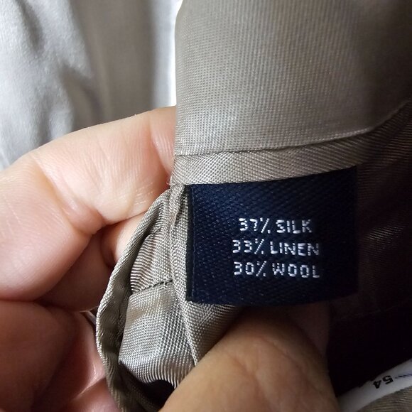 Brooks Brothers Blazer Silk Linen Wool Blend 2 Button Navy Blue Men Size 44L - Picture 4 of 14